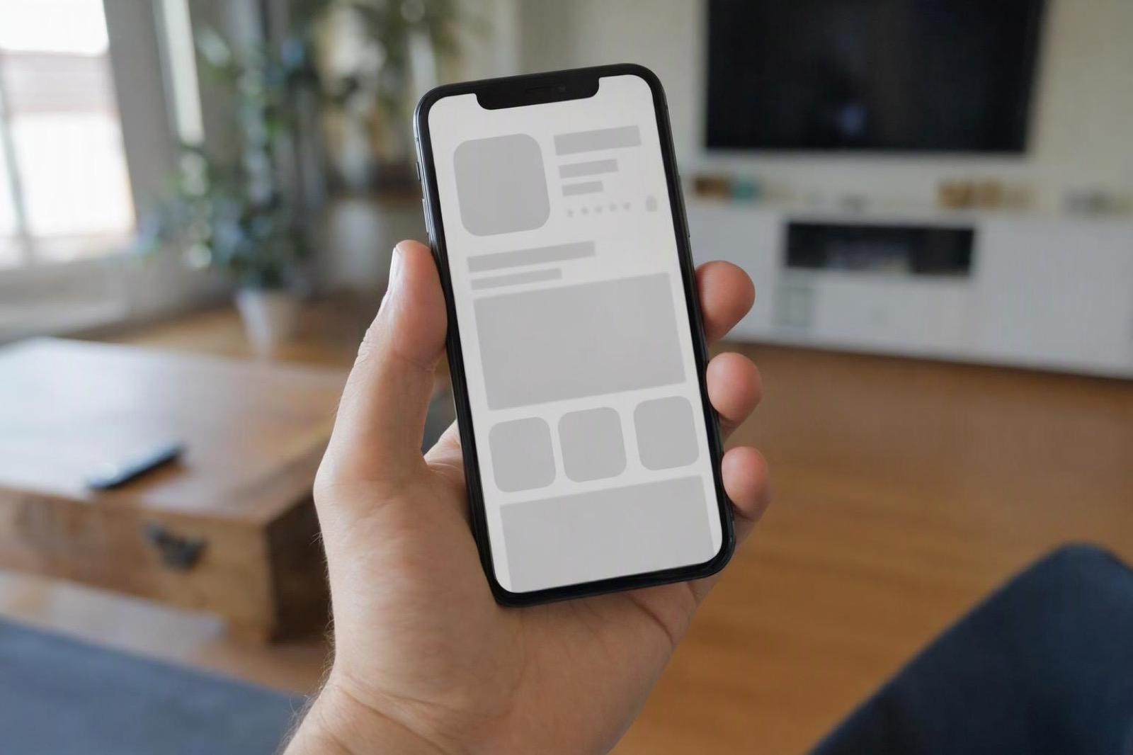 A phone showing an app store listing with the star rating obscured