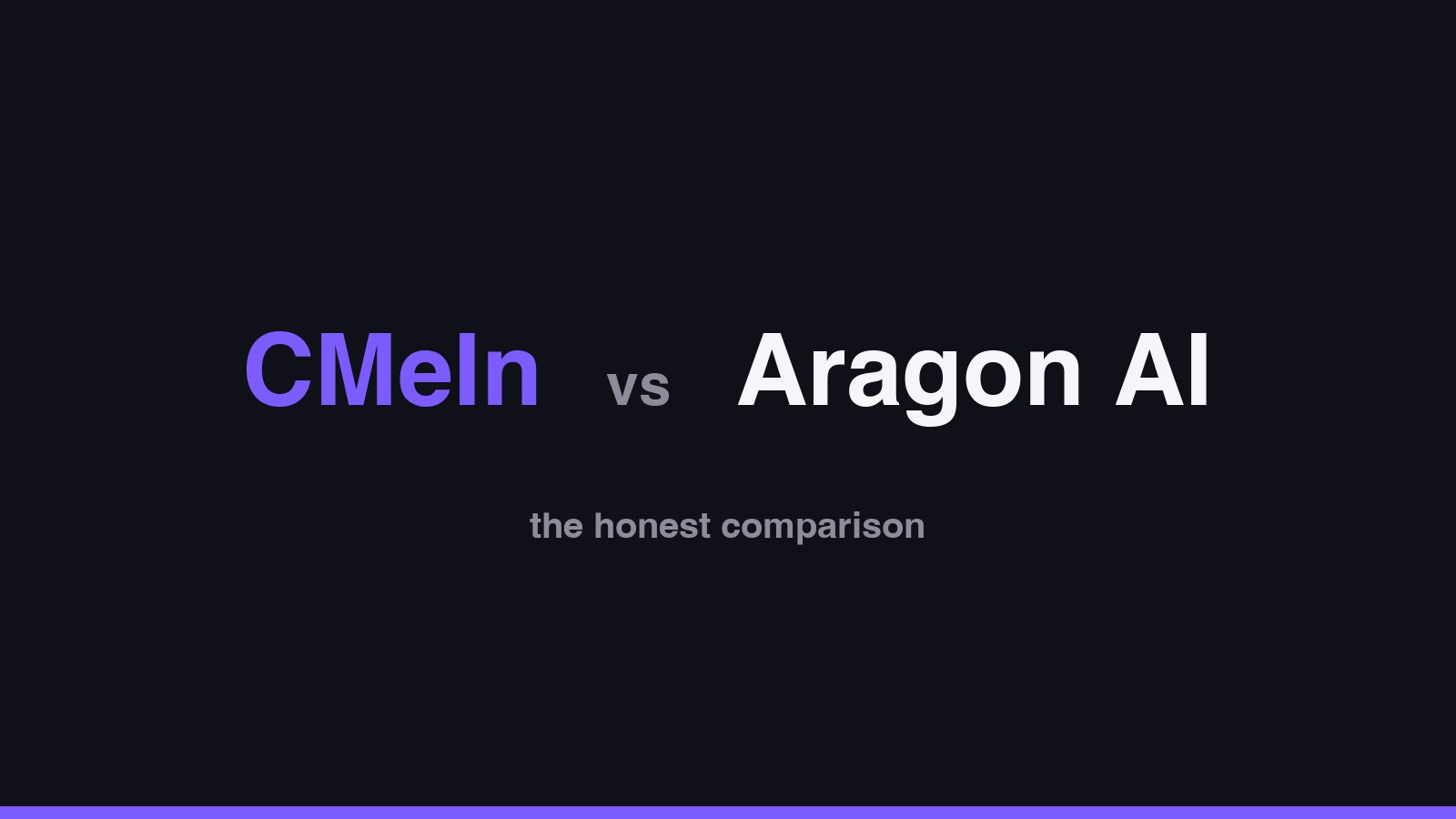 CMeIn vs Aragon AI comparison